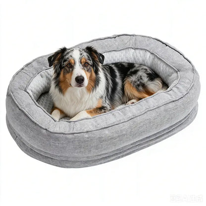 Extra Large Orthopedic Dog Bed with Side Support, Memory and Egg-Crate Foam, Non-Slip Base, Washable Removable Cover, Available in M/L/XL Sizes