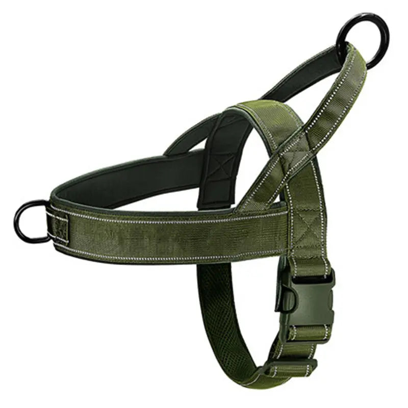Lightweight Nylon No-Pull Adjustable Dog Harness - Chafe-Resistant, Secure Control, Quick Release Vest with Reflective Features for Daily Walks and Camping (Solid, S/M Sizes, Multi-Breed Fit)