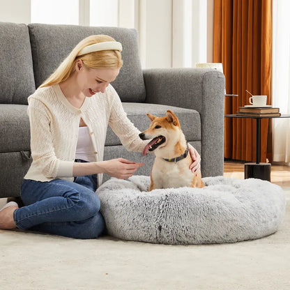 Sweetcrispy Large Dog Orthopedic Memory Foam Sofa Bed with 3-Sided Bolsters, Waterproof Fleece Detachable Cover, Non-Slip Base, and Enhanced Joint Relief for Extra Neck and Head Support - 20" L x 24" W x 8" H, 24-48 Hour Recovery Time