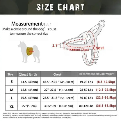 Lightweight Nylon No-Pull Adjustable Dog Harness - Chafe-Resistant, Secure Control, Quick Release Vest with Reflective Features for Daily Walks and Camping (Solid, S/M Sizes, Multi-Breed Fit)