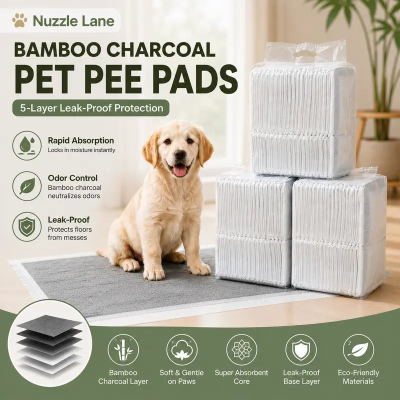 Premium Disposable Puppy Training Pads with Carbon Layer - Quick-Dry and Leakproof Solution for Effective Housebreaking