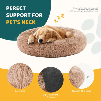 Sweetcrispy Large Dog Orthopedic Memory Foam Sofa Bed with 3-Sided Bolsters, Waterproof Fleece Detachable Cover, Non-Slip Base, and Enhanced Joint Relief for Extra Neck and Head Support - 20" L x 24" W x 8" H, 24-48 Hour Recovery Time