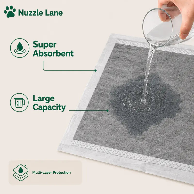 Premium Disposable Puppy Training Pads with Carbon Layer - Quick-Dry and Leakproof Solution for Effective Housebreaking