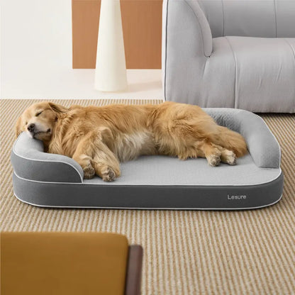 Lesure Realortho Orthopedic Dog Bed for Large and Senior Dogs - Premium 3-Layer Memory Foam with Joint Support, Waterproof Washable Cover for Enhanced Comfort and Deep Sleep