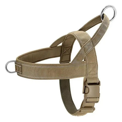 Lightweight Nylon No-Pull Adjustable Dog Harness - Chafe-Resistant, Secure Control, Quick Release Vest with Reflective Features for Daily Walks and Camping (Solid, S/M Sizes, Multi-Breed Fit)