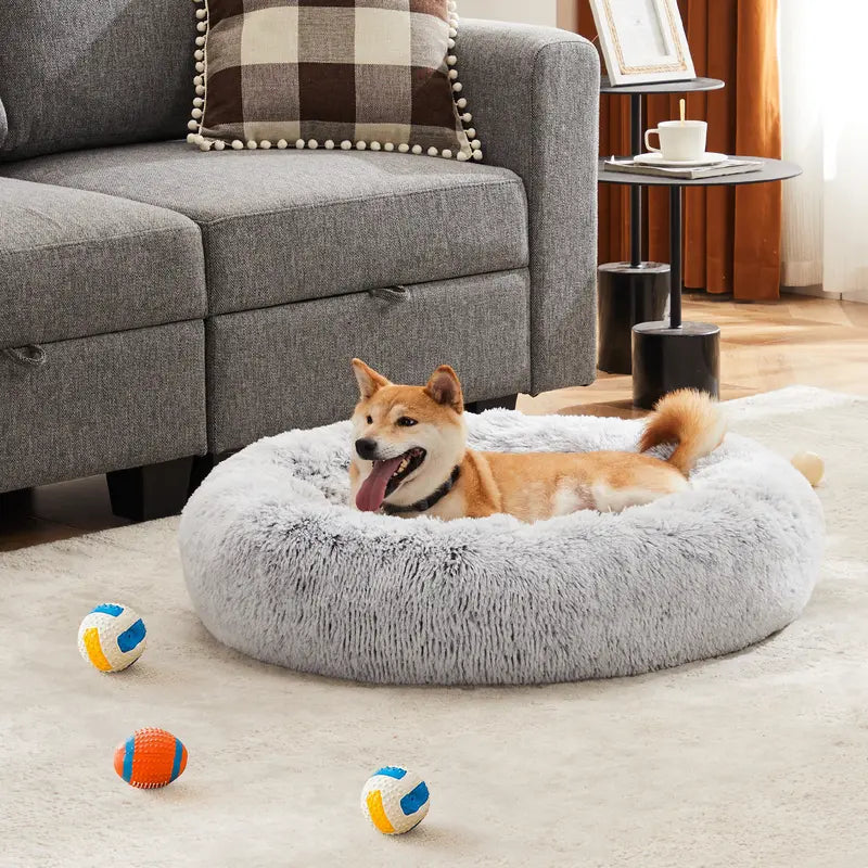Sweetcrispy Large Dog Orthopedic Memory Foam Sofa Bed with 3-Sided Bolsters, Waterproof Fleece Detachable Cover, Non-Slip Base, and Enhanced Joint Relief for Extra Neck and Head Support - 20" L x 24" W x 8" H, 24-48 Hour Recovery Time